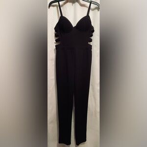 Haute Monde Black Strappy Jumpsuit